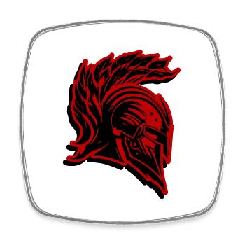Spartaner Helm Krieger Gladiator Sparta - Viereckiger Kühlschrankmagnet - Weiß - Vorne