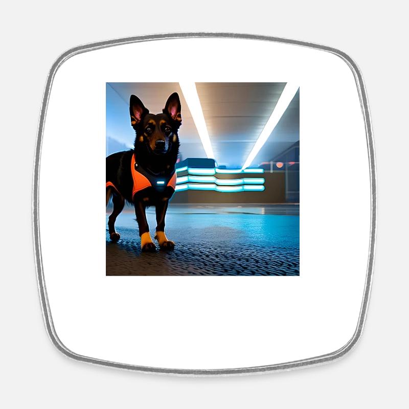 Cyberdog - Magnet carré - blanc