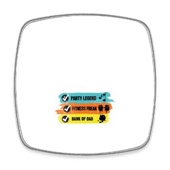 Awesome Dad Checklist - Square fridge magnet - white - Front