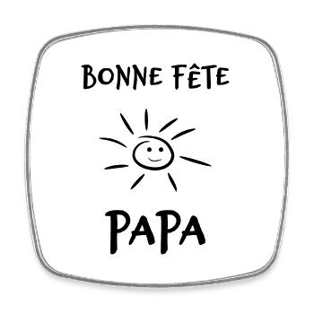 FATHER's DAY. HAPPY BIRTHDAY DAD. DAD. HAPPY BIRTHDAY - Square fridge magnet - white - Front