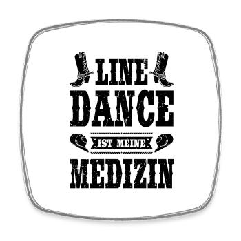 Line Dance Linedance tanzen Linedancing Geschenk - Viereckiger Kühlschrankmagnet - Weiß - Vorne