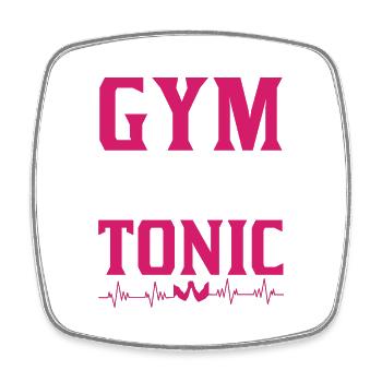 GYM and Tonic - Square fridge magnet - white - Front