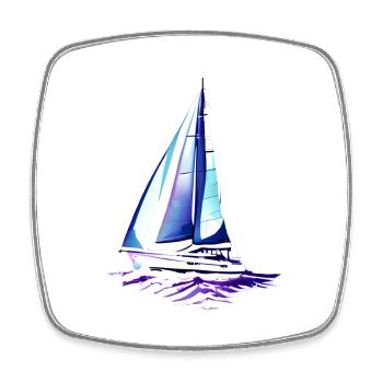 Sailing Ship Sailing Sailor Sailboat Sailing Sports - Square fridge magnet - white - Front