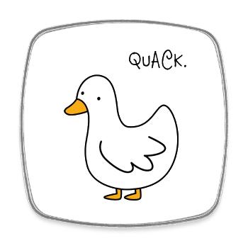 Gans - Viereckiger Kühlschrankmagnet - Weiß - Vorne