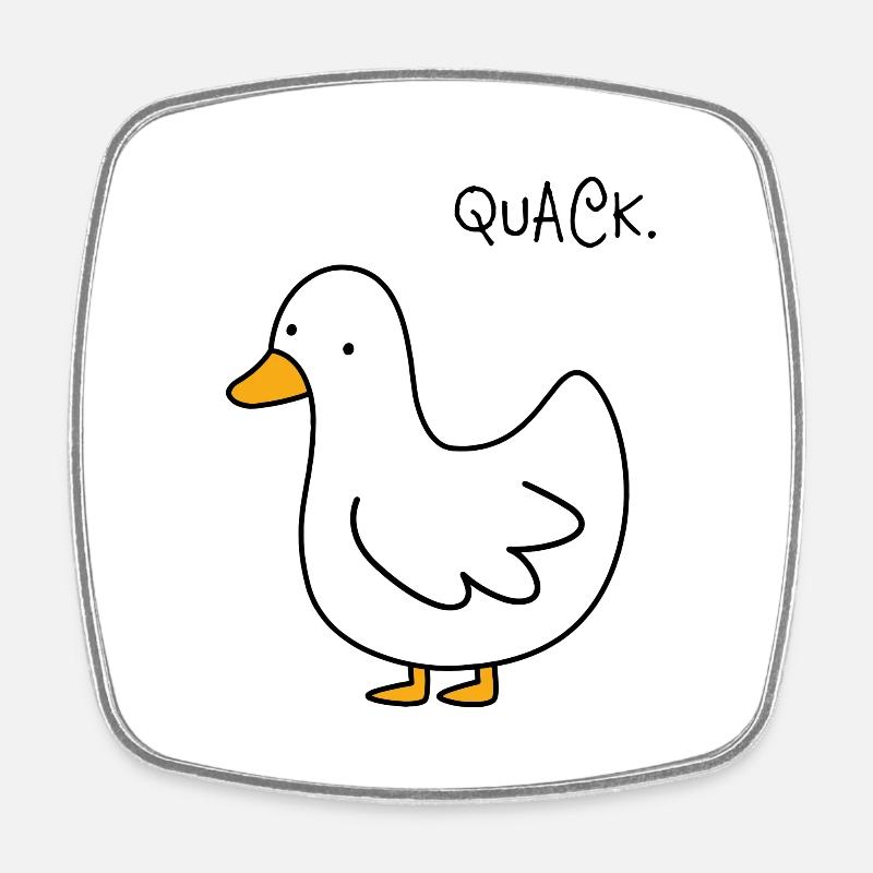 Gans - Viereckiger Kühlschrankmagnet - Weiß