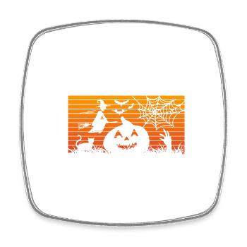 Halloween Männer Frauen Kinder - Viereckiger Kühlschrankmagnet - Weiß - Vorne