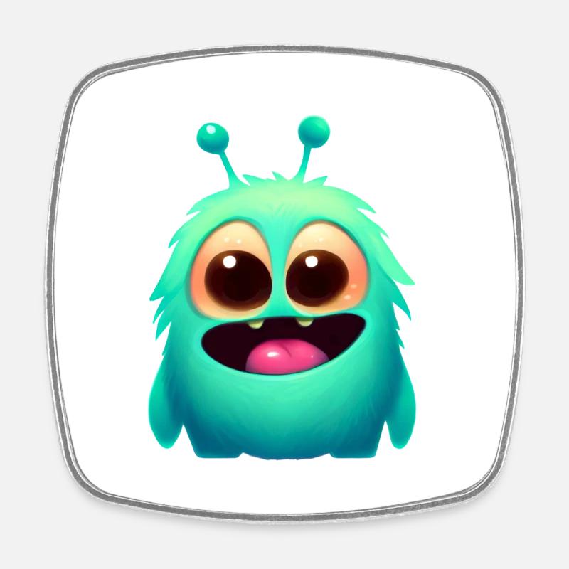 KiiddyTikki Foo - Square fridge magnet - white