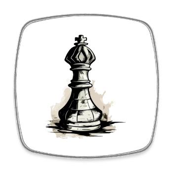Le roi noir n°1 - Magnet carré - blanc - Devant