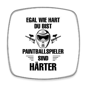 Paintball Airsoft - Viereckiger Kühlschrankmagnet - Weiß - Vorne