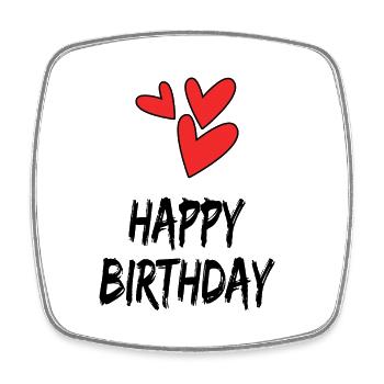 GEBURTSTAG. ALLES GUTE ZUM GEBURTSTAG. ALLES GUTE ZUM GEBURTSTAG. - Viereckiger Kühlschrankmagnet - Weiß - Vorne