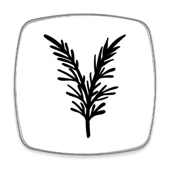 simple Wildblume - Viereckiger Kühlschrankmagnet - Weiß - Vorne
