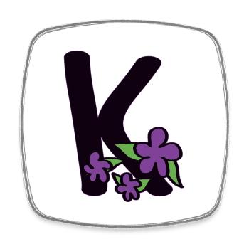 K as in cheeky - Square fridge magnet - white - Front