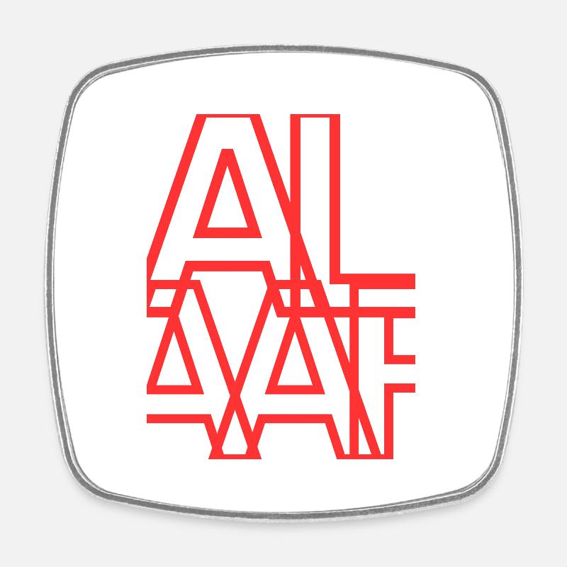 Alaaf Stlye - Viereckiger Kühlschrankmagnet - Weiß