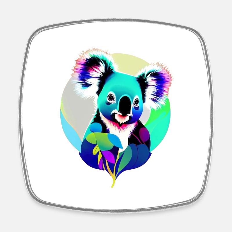 Koala - Viereckiger Kühlschrankmagnet - Weiß