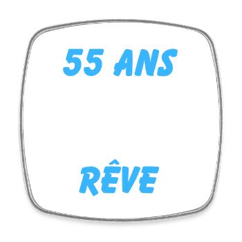55 ans et toujours un corps de rêve - Magnet carré - blanc - Devant