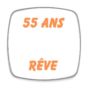 55 ans et toujours un corps de rêve - Magnet carré - blanc - Devant