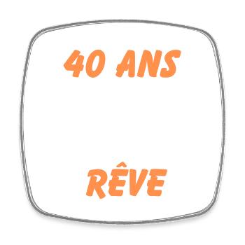 40 ans et toujours un corps de rêve - Magnet carré - blanc - Devant