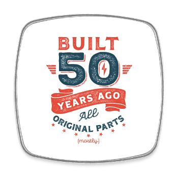 Build 50 Years Ago, All Original Parts (mostly). - Viereckiger Kühlschrankmagnet - Weiß - Vorne