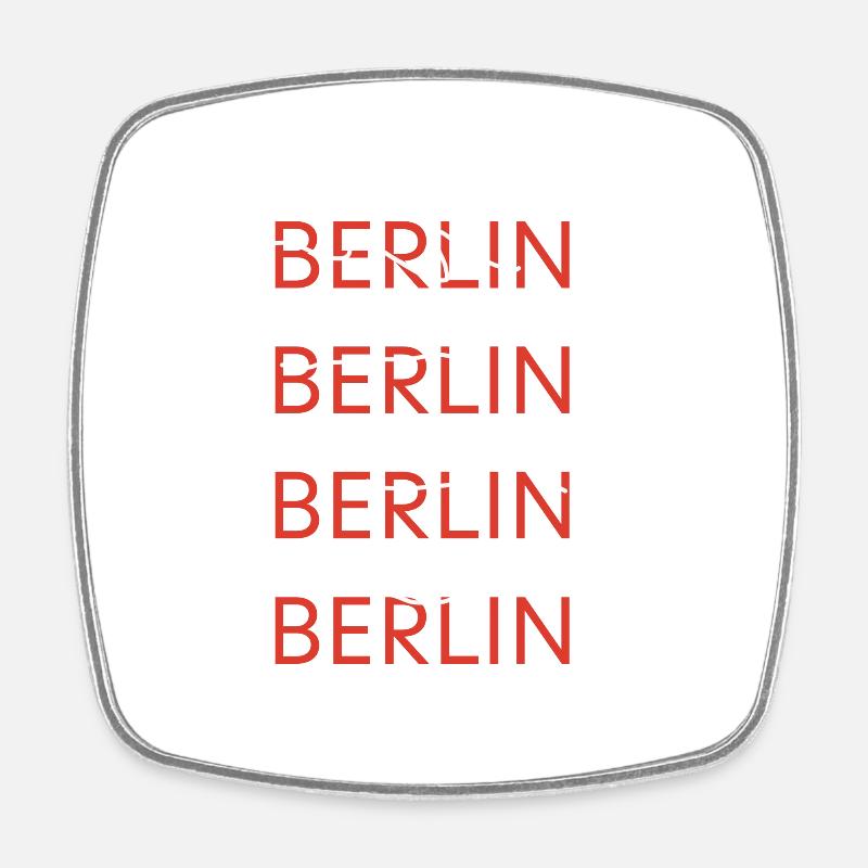 Berlin Berlin Berlin Berlin - Magnet carré - blanc