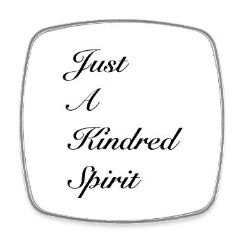 Just a Kindred spirit - Square fridge magnet - white - Front