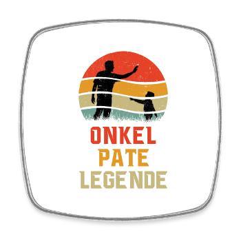 Vintage Lustig Onkel Pate Legende Witziges - Viereckiger Kühlschrankmagnet - Weiß - Vorne