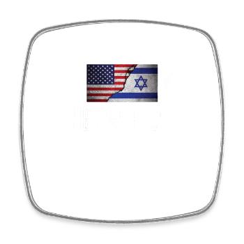 Israel - Viereckiger Kühlschrankmagnet - Weiß - Vorne