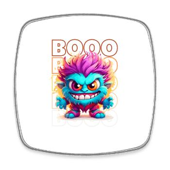 Chibi Howl & Booo! Adorable Werewolf Tee! - Square fridge magnet - white - Front