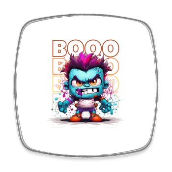 Chibi Bolt & Booo! Stitched Giant Tee! - Square fridge magnet - white - Front