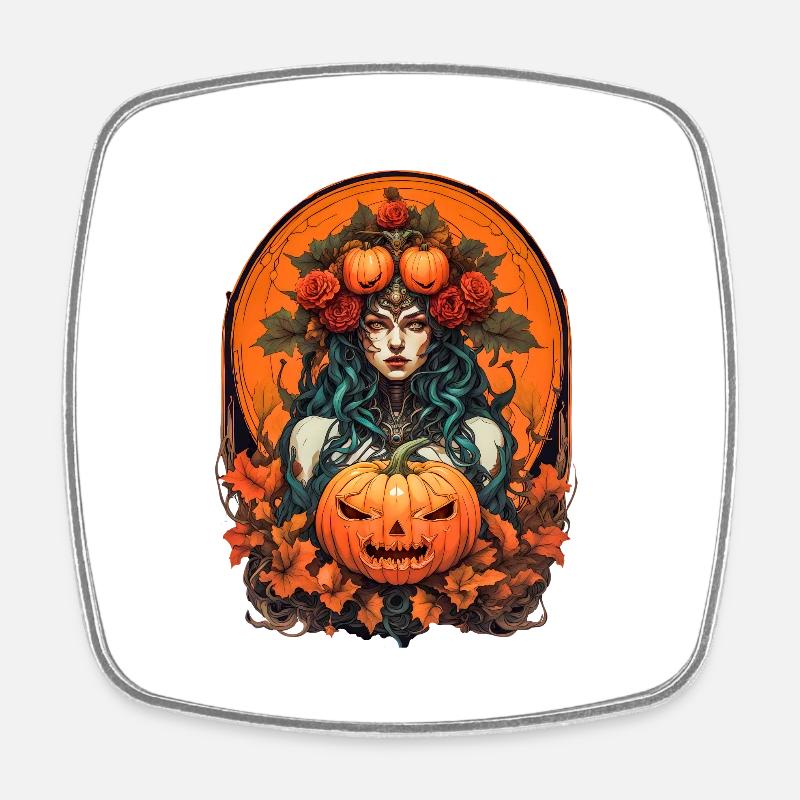 Halloween - Square fridge magnet - white