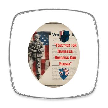 Vétérans, anciens combattant, armistice. - Magnet carré - blanc - Devant