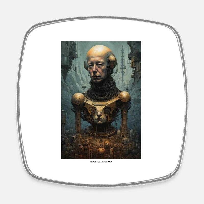 Ready for the future? - Square fridge magnet - white