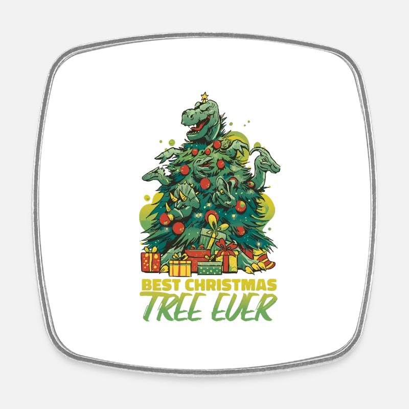 Best Christmas Tree - Square fridge magnet - white