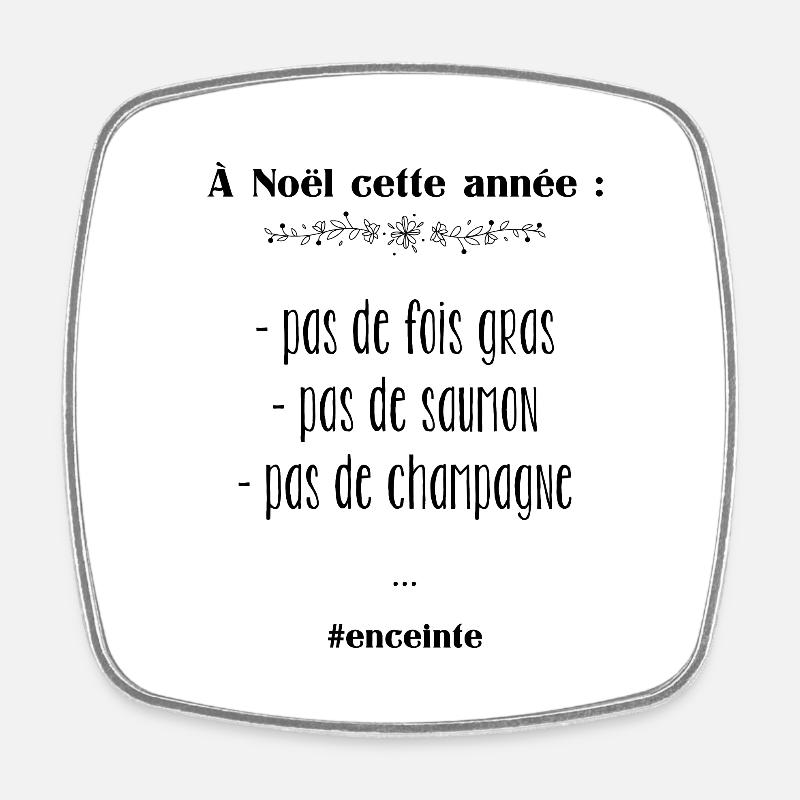 Enceinte noel - Magnet carré - blanc
