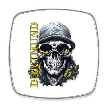 Dortmund T-Shirt Dortmunder Bekleidung - Viereckiger Kühlschrankmagnet - Weiß - Vorne
