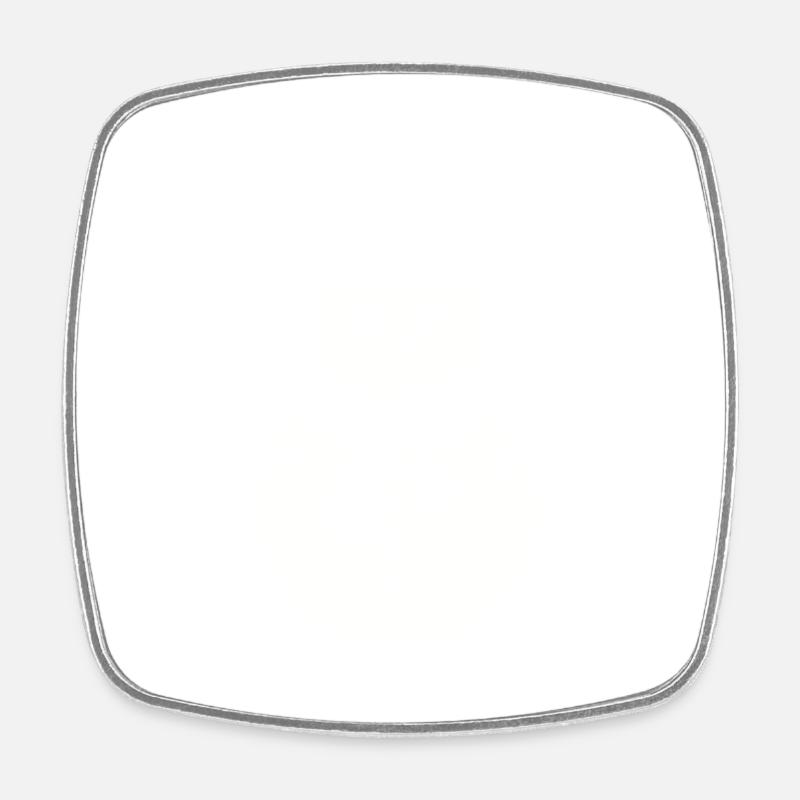 Icy Snowman Greetings - Square fridge magnet - white