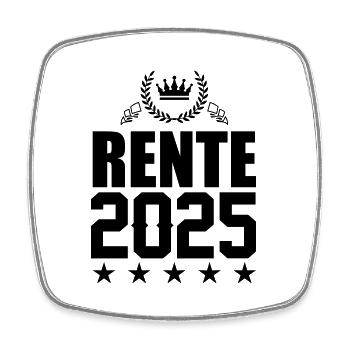 rente 2025 - Viereckiger Kühlschrankmagnet - Weiß - Vorne