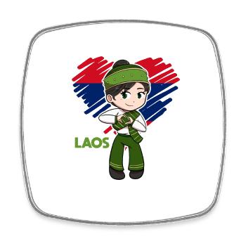 Laos Laote Laotian filles robe Lao I cadeau - Magnet carré - blanc - Devant
