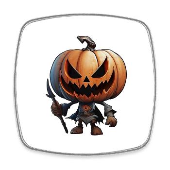 Halloween Pumpkin - Scary Character - Square fridge magnet - white - Front