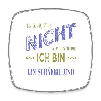 pfote hundehalter geburtstagsgeschenkidee terrier - Viereckiger Kühlschrankmagnet - Weiß - Vorne