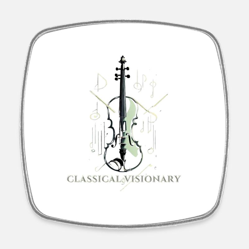 Minimalistic Classy design for classical music fan - Square fridge magnet - white