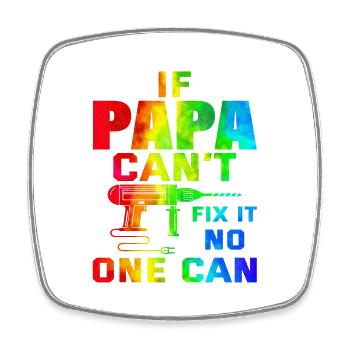 Opa, Oma, Opa, Oma, Papa, Mama, - Viereckiger Kühlschrankmagnet - Weiß - Vorne