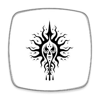 Spiritual Santeria Art Illustration from Cuba - Square fridge magnet - white - Front