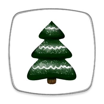 Christmas Tree, Christmas Tree, Christmas Tree - Square fridge magnet - white - Front