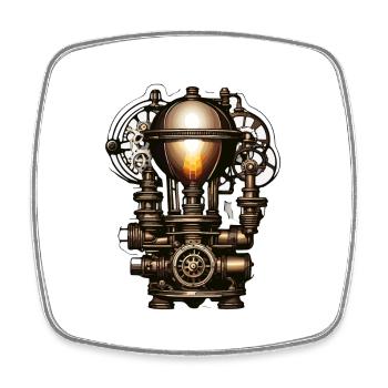 Bulb / Bulb / Brightness / Light - Square fridge magnet - white - Front