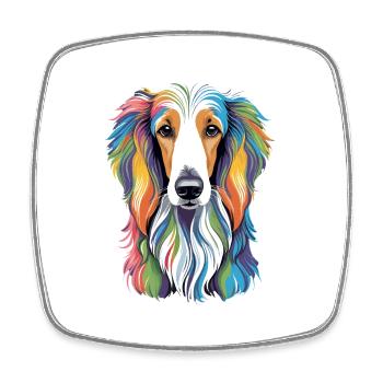 Afghan Hound - Square fridge magnet - white - Front
