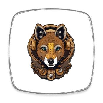 Hyena - Square fridge magnet - white - Front