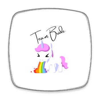 Team Bride Einhorn - Viereckiger Kühlschrankmagnet - Weiß - Vorne