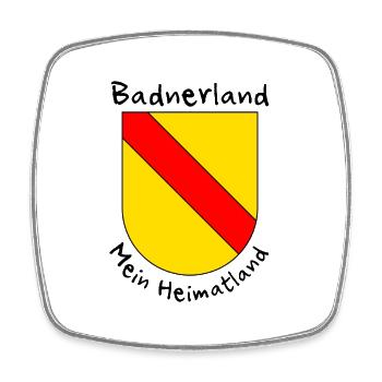 Badnerland - Mein Heimatland - Viereckiger Kühlschrankmagnet - Weiß - Vorne