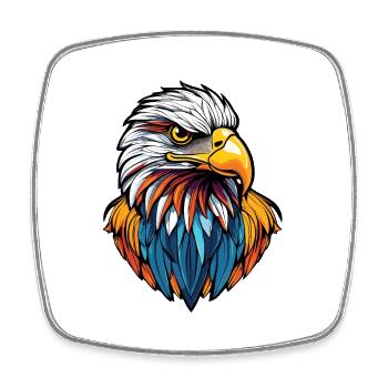 Eagle Head - Square fridge magnet - white - Front