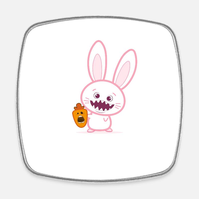 What does the carrot say? - Square fridge magnet - white